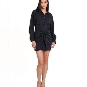 Amanda Uprichard Lindy Shirt Dress Black